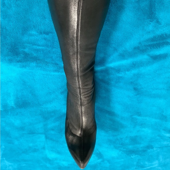 ESCADA Elastic Leather High Heel Boots - Picture 3 of 9